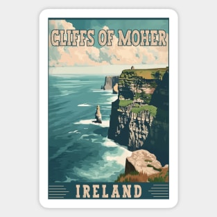 Cliffs Of Moher In Ireland Irish Coastline Travel Art Magnet